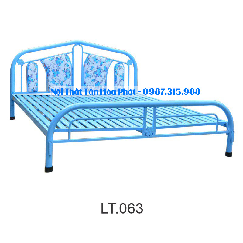 Giường sắt ngang 1m2 dài 2m  Tân Hòa Phát