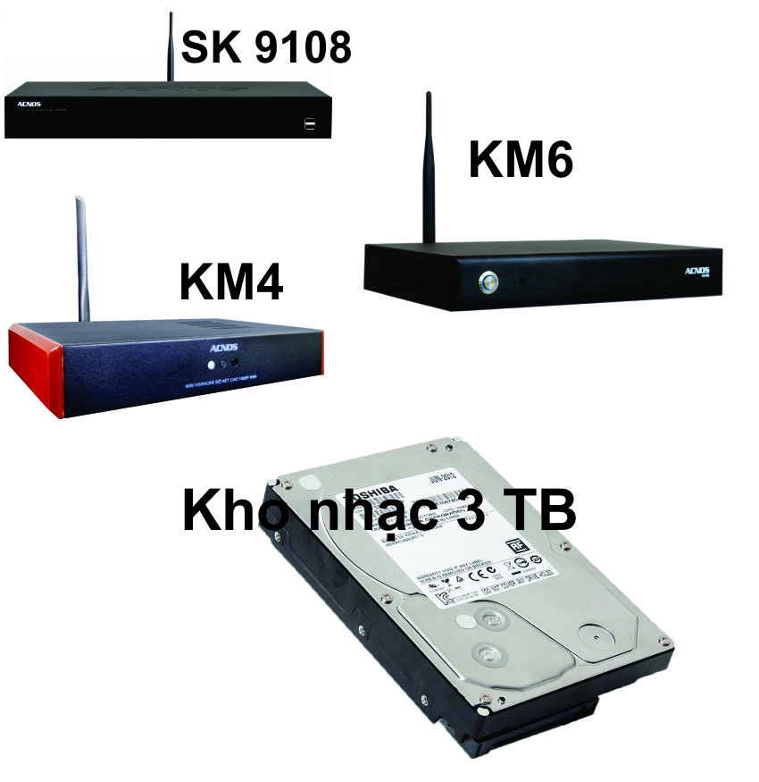 Ổ Cứng Kho Nhạc 3TB  karaoke Dành Cho Đầu Acnos Android