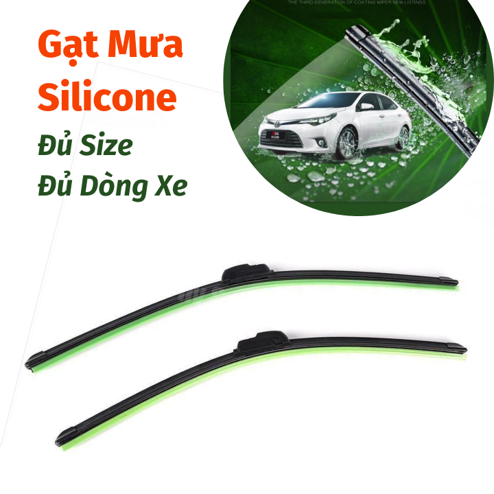 Cây gạt nước mưa silicon trên kính cho ô tô