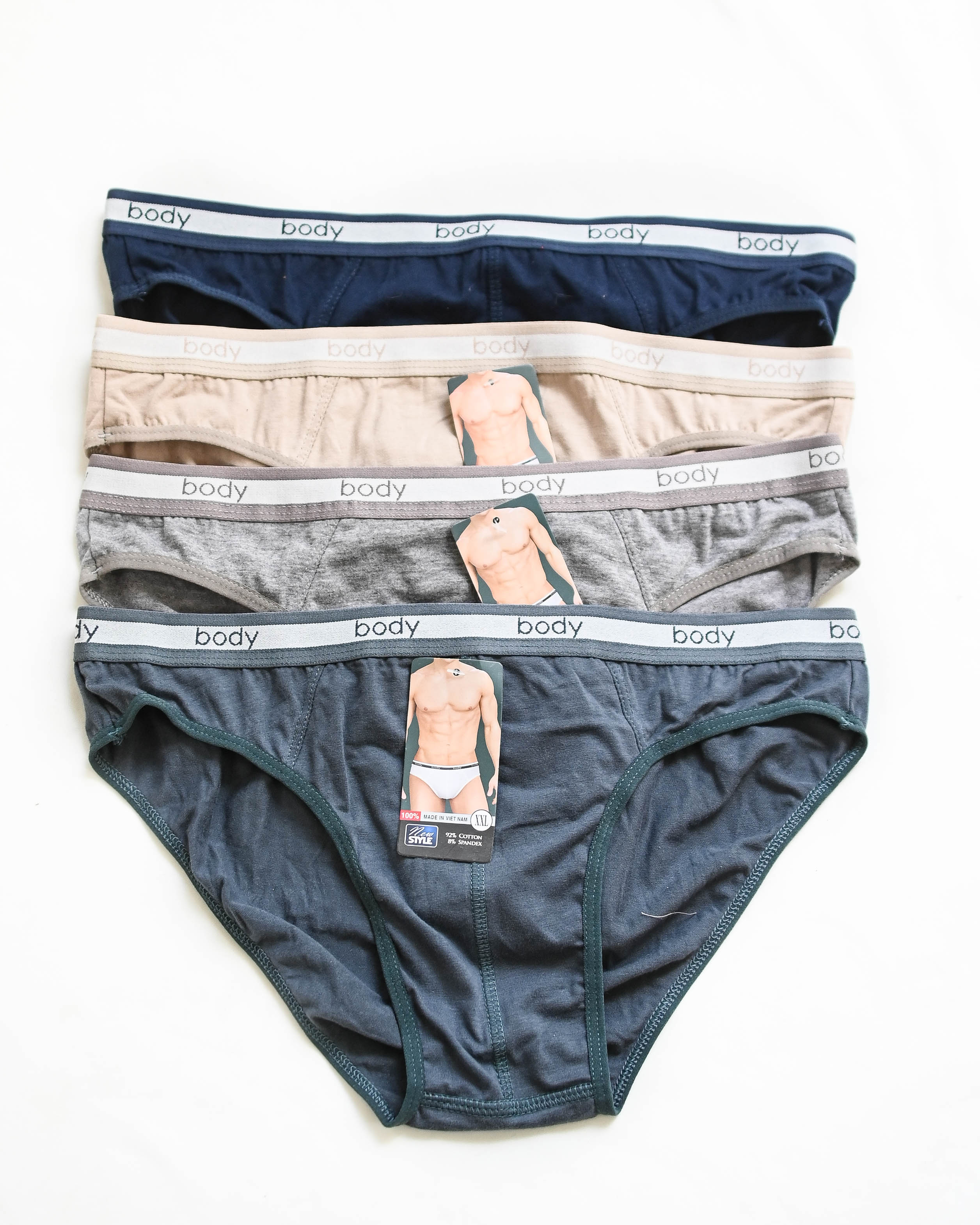 Quần lót Body nam cotton lưng nhỏ LB904