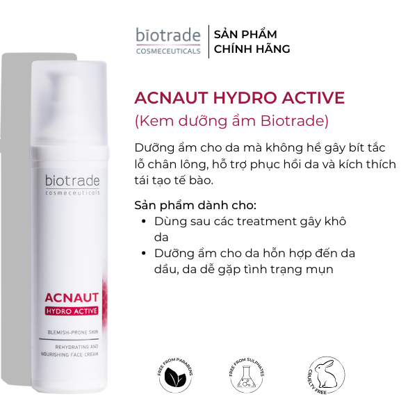 Kem Dưỡng Ẩm Biotrade Acnaut Hydro Active Cream 60ml