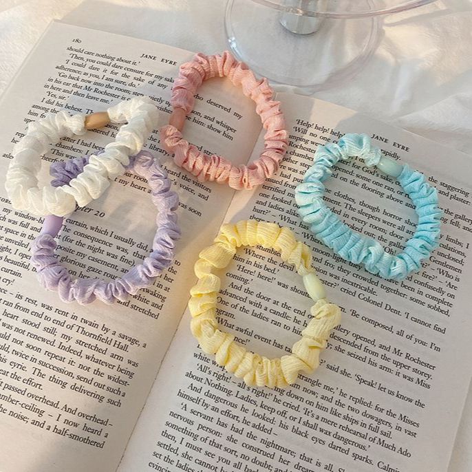 [LIN] Scrunchies Nhỏ Cột Tóc Buộc Tóc Màu Pastel