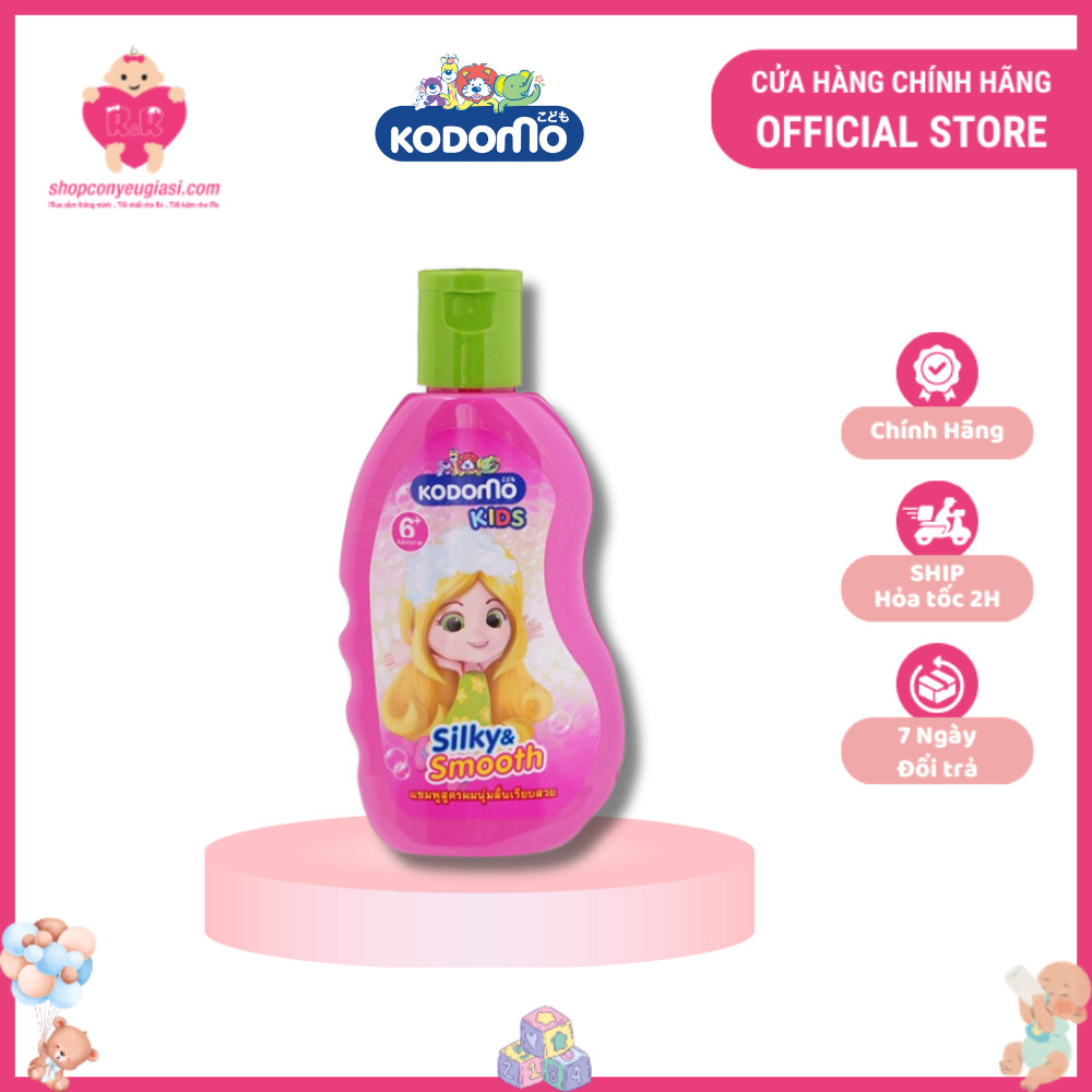 Combo dầu gội và dầu xả trẻ em kodomo silky & smooth kids - thái lan