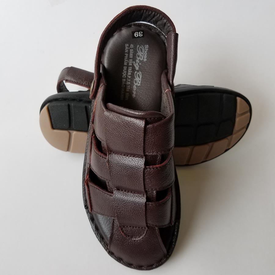 [HCM]Giày Sandal Nam Bít Mũi BIGBEN Da Bò Thật Cao Cấp