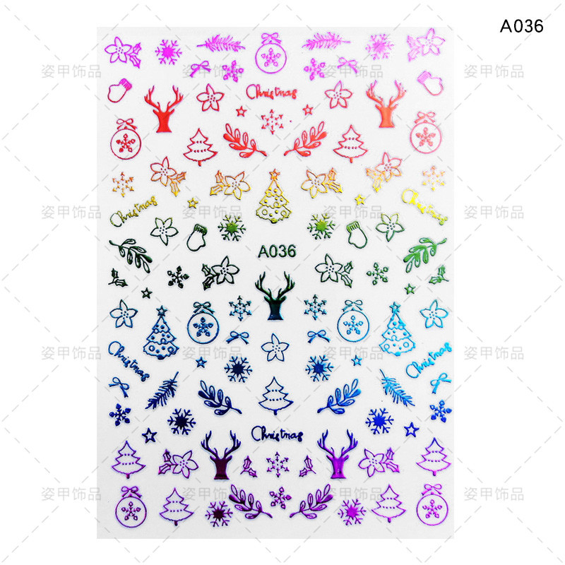 Sticker Trang Trí Móng Noel Siêu Đẹp A