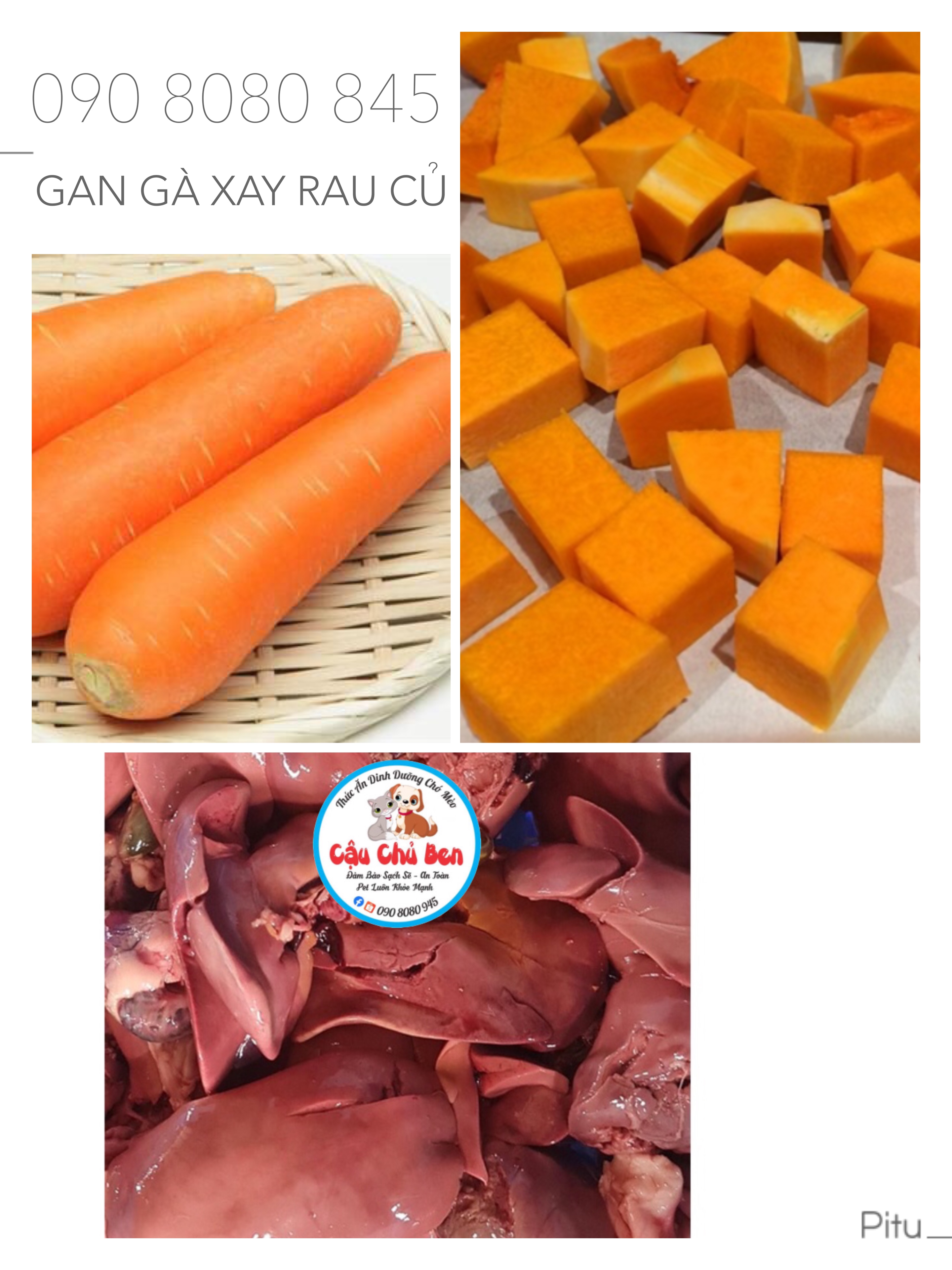 GAN GÀ XAY RAU CỦ - Chất béo và chất xơ