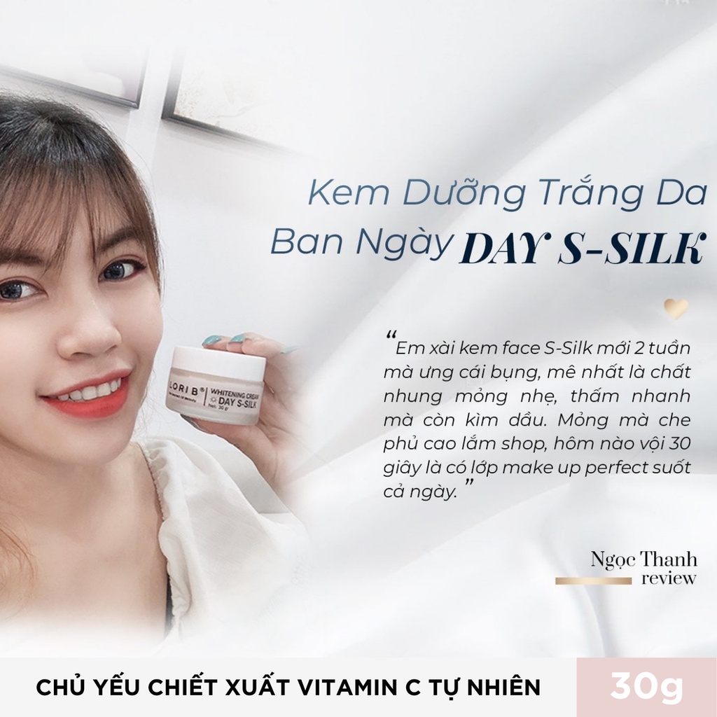 Kem Dưỡng Trắng Da Ban Ngày LoriB S-SILK
