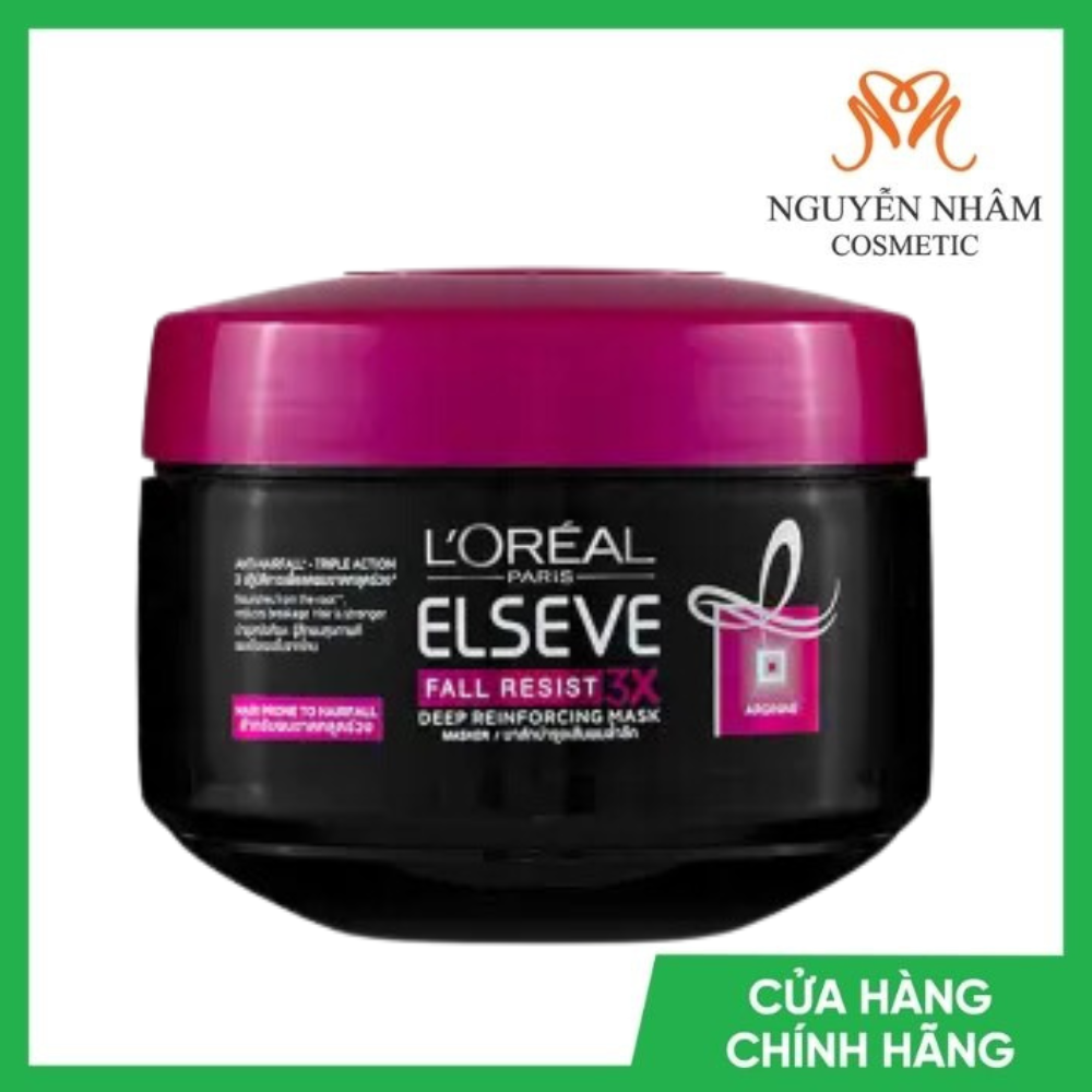 Kem ủ ngăn gãy rụng tóc L'Oreal Paris Elseve Fall Resist 3X 200ml