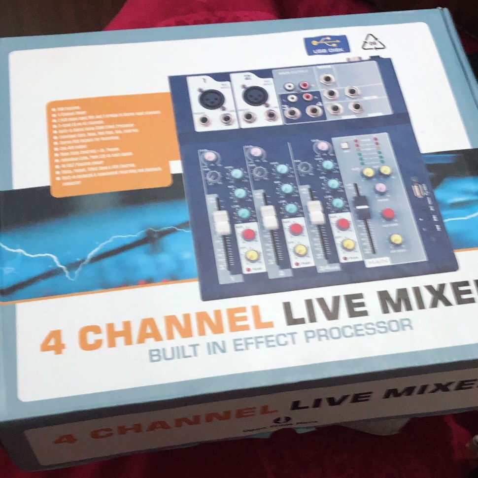 Bàn Trộn âm thanh mixer F4-USB co Bluetooth