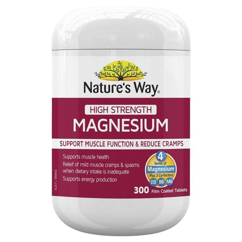 Nature's Way High Strength Magnesium 600mg 300 Tablets