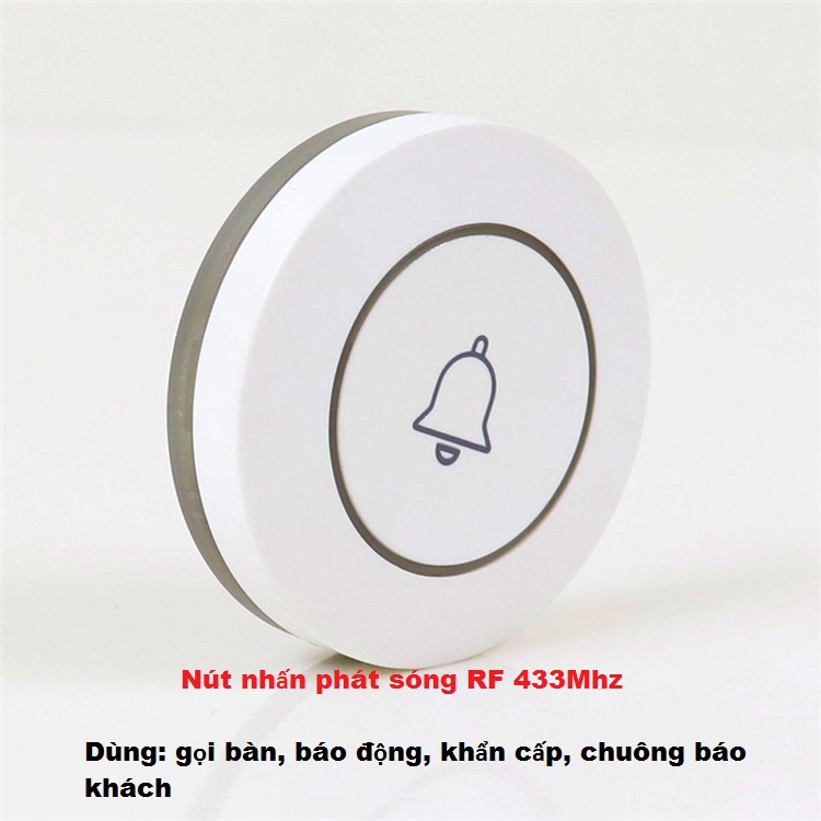 Nút Nhấn Gọi Phục Vụ, Khẩn Cấp, Báo Chuông - Phát Sóng RF 433Mhz