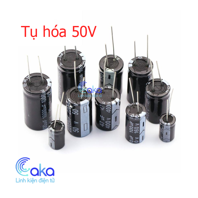 Gói 10 tụ hóa, tụ phân cực 50v 0.1uf - 4700uf tùy chọn