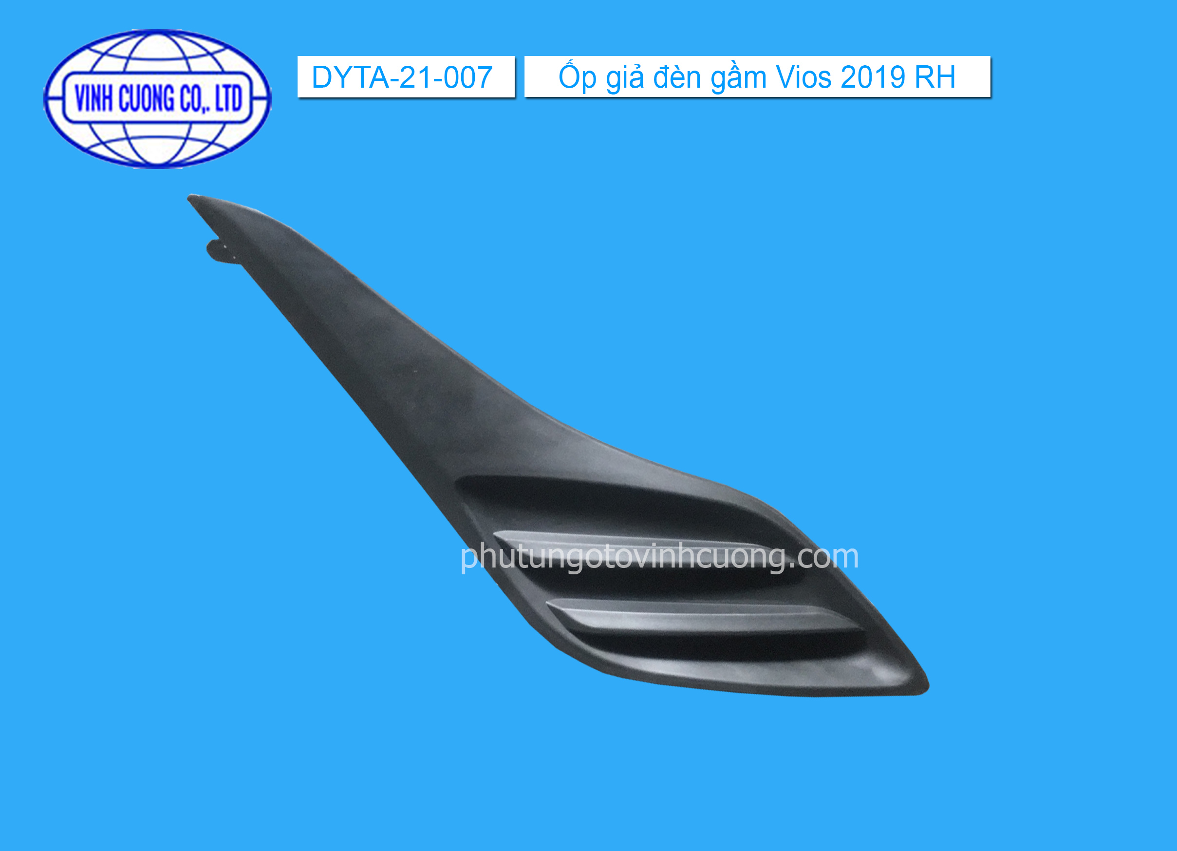 Ốp đèn gầm không lỗ (ốp giả đèn gầm) Vios 2019-2021