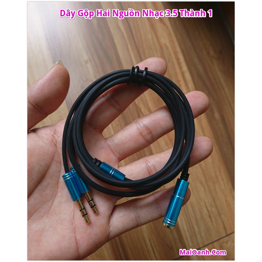 Dây Gộp 2 Nguồn Âm Thanh 3.5 Thành 1 (Loại Đẹp)