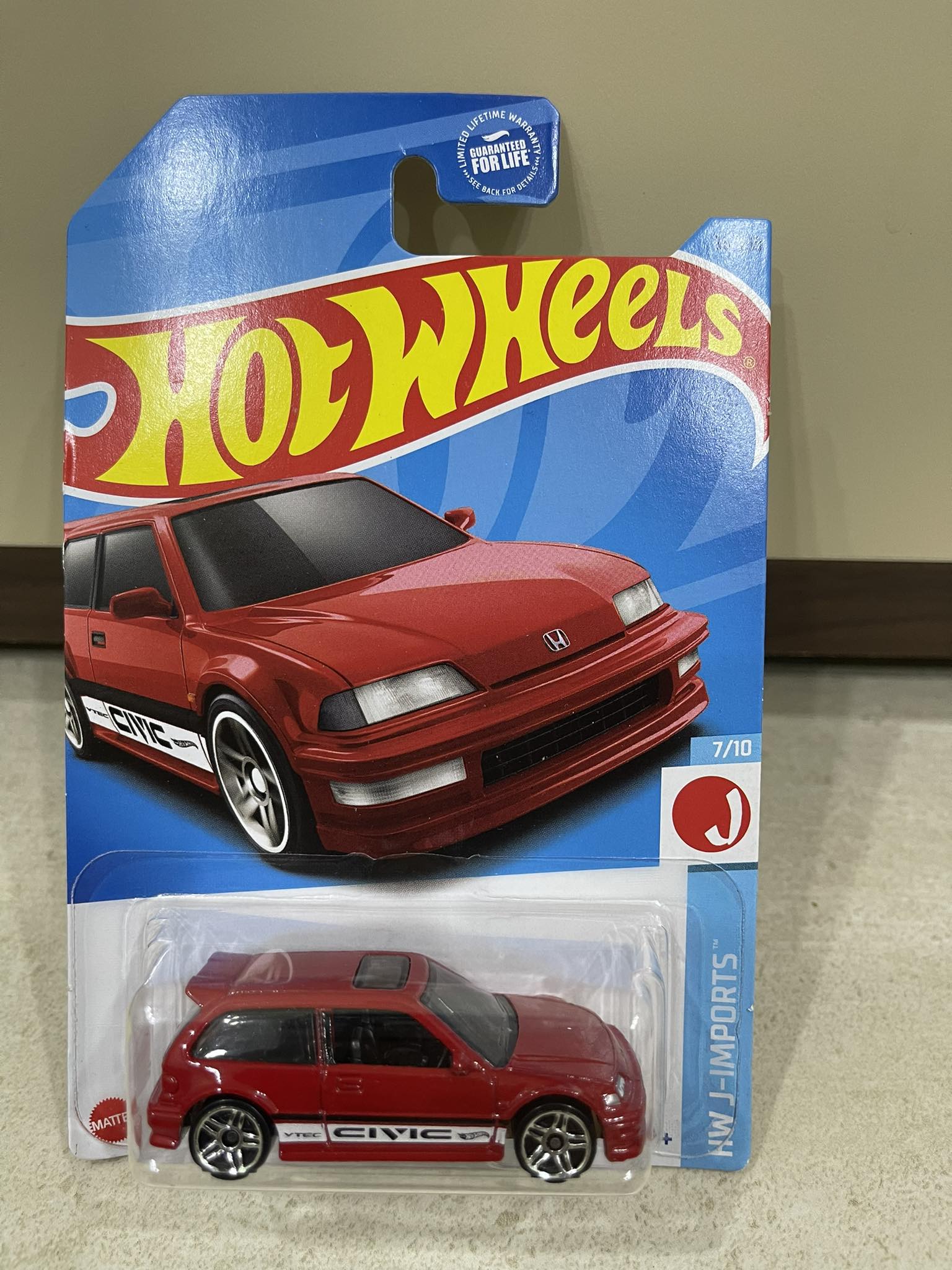 Xe mô hình đồ chơi cơ bản hotwheels 1:64 - '90 honda civic ef