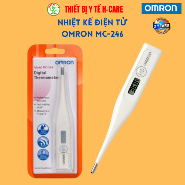 Nhiệt kế điện tử Omron MC246 - Đo nhanh nhiệt độ cơ thể, kết quả nhanh chóng, chính xác, tin cậy -  Bảo hành chính hãng OMRON (Nhật bản) [TBYT H-Care] cao cấp