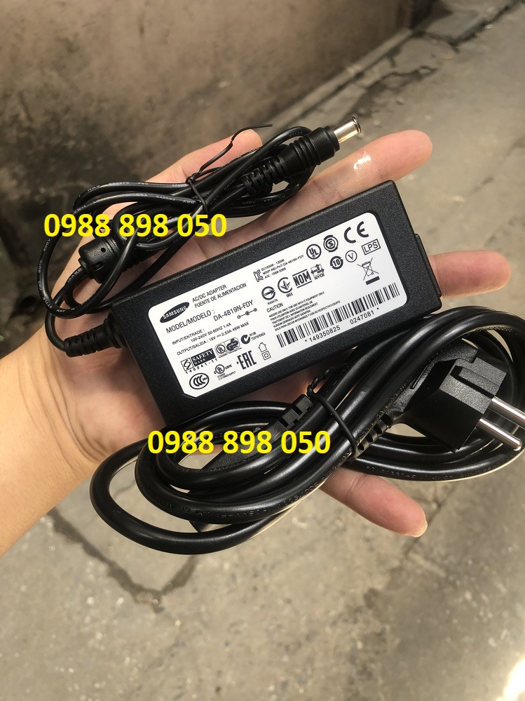 Adapter nguồn tivi samsung 19v 2.53a 48w loại tốt bảo hành 12 tháng