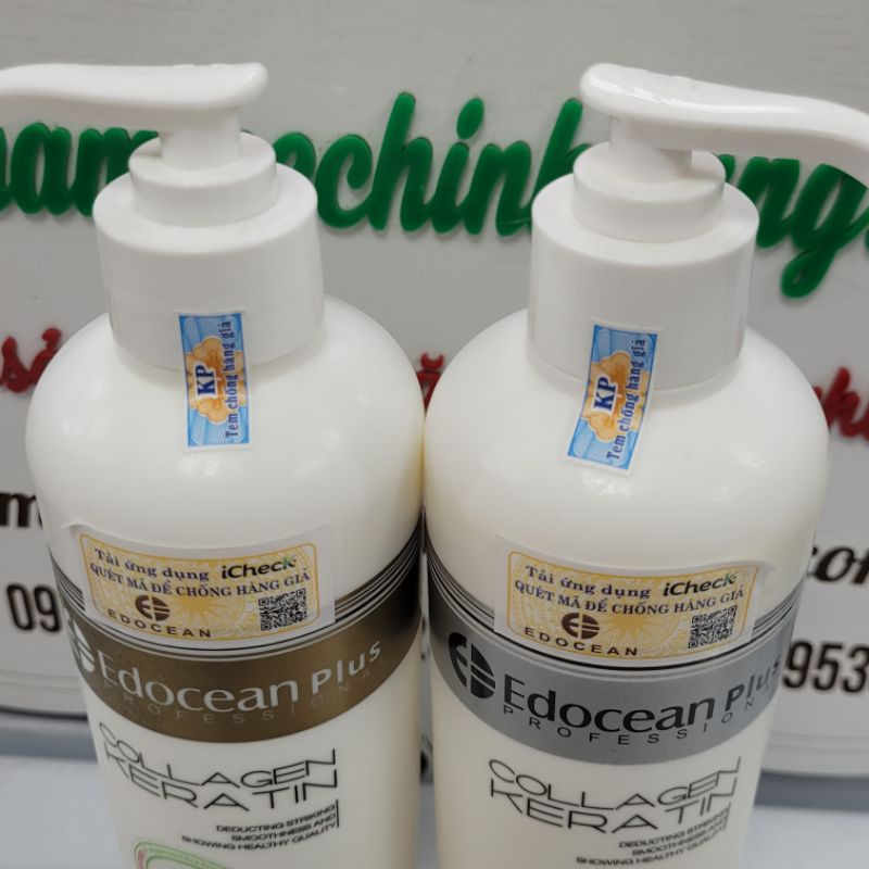 DẦU GỘI XẢ EDOCEAN PLUS COLLAGEN KERATIN 500ml - 1000ml