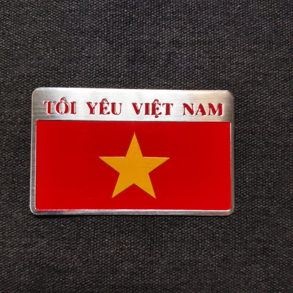 [Giá Gốc] Tem Nhôm Cờ Việt Nam (Tôi Yêu Việt Nam)