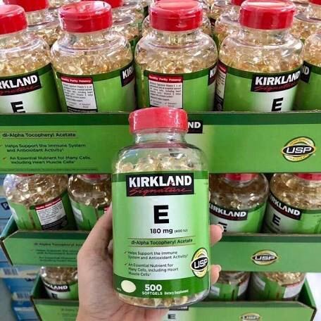 [Hàng Chính Hãng] Vitamin E Kirkland Mỹ Hủ 500 Viên
