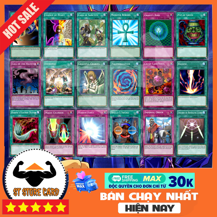 Thẻ bài Yugioh bài phép bài bẫy spell trap card thông dụng