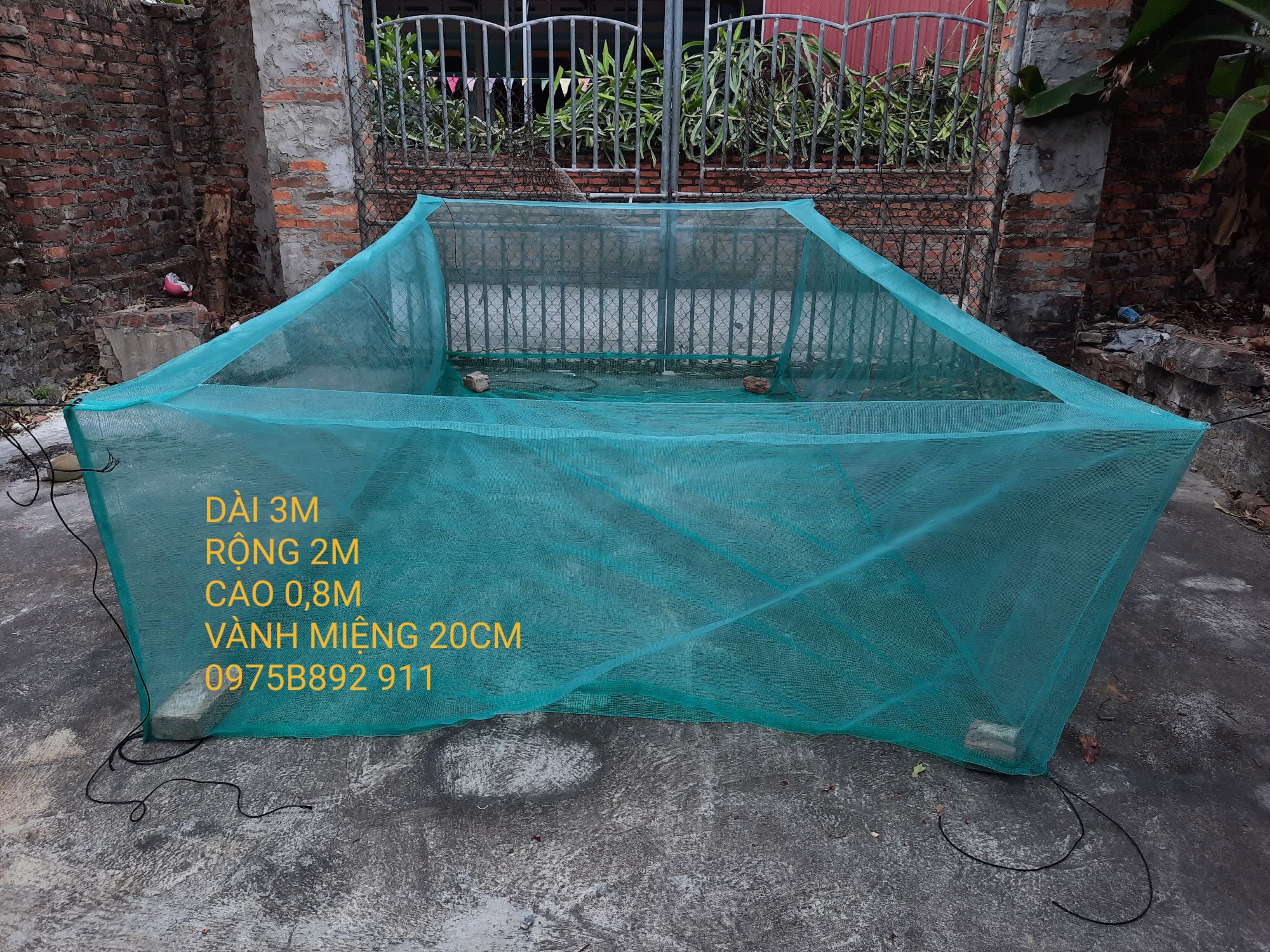 Lồng nuôi ếch nhái lưới thái 3x2x0,8v20