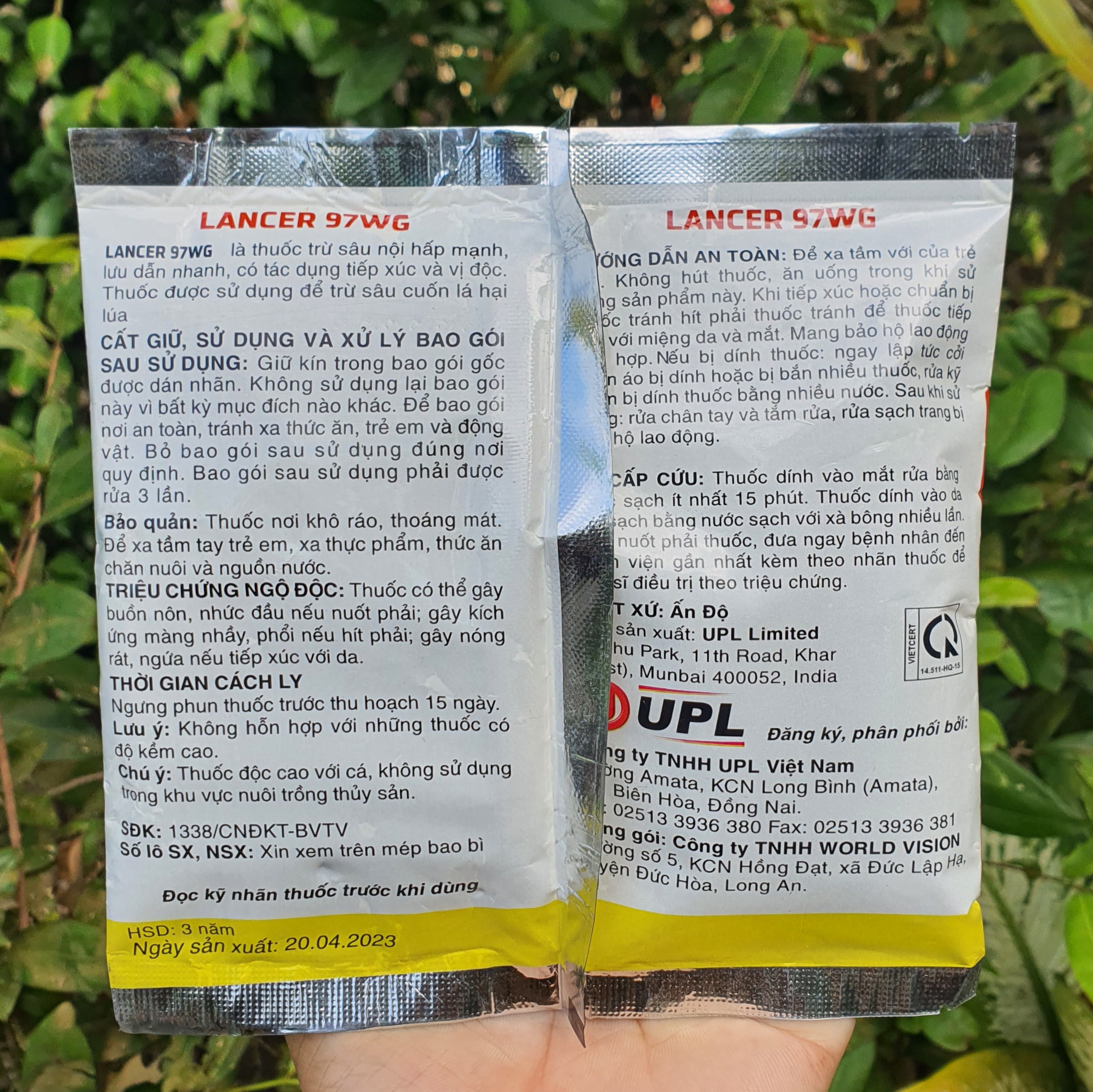 (Combo 5 Gói) LANCER 97WG – THUỐC TRỪ SÂU CUỐN LÁ LÚA GÓI 100GR