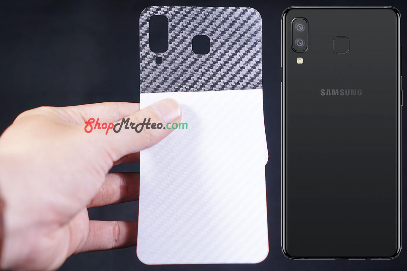 Bộ 3 skin dán mặt sau lưng vân 3d samsung a8 star
