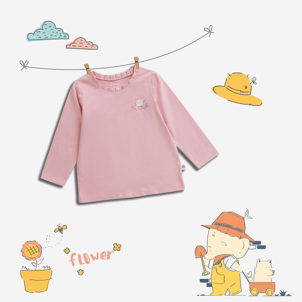 [CHỈ 21-24.06-Nhập mã LAZADAFASHION2 giảm 20% đơn từ 199k] Áo Cổ Bèo Garden Hồng Chaang