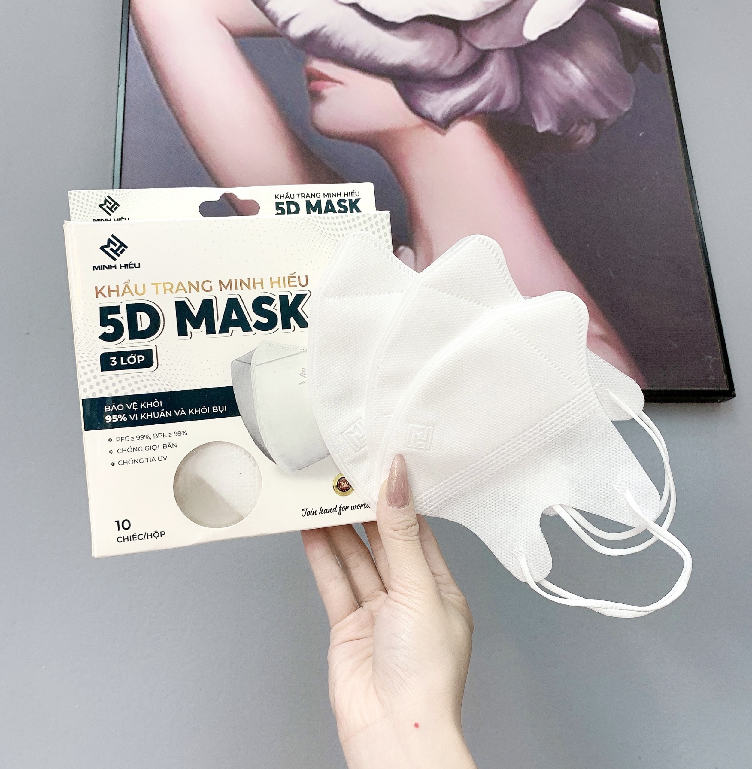 Khẩu trang y tế 5D Mask màu ĐEN (hộp 10 cái) - 5D MASK ĐEN