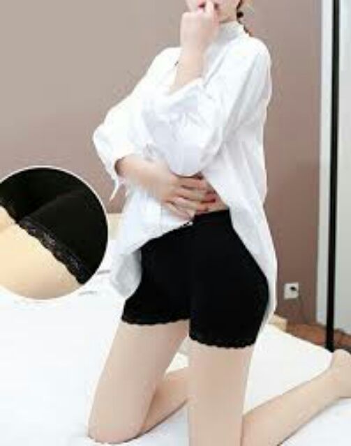 [HCM]QUẦN MẶC TRONG VÁY CHÂN REN SIZE L ( DA VÀ ĐEN)