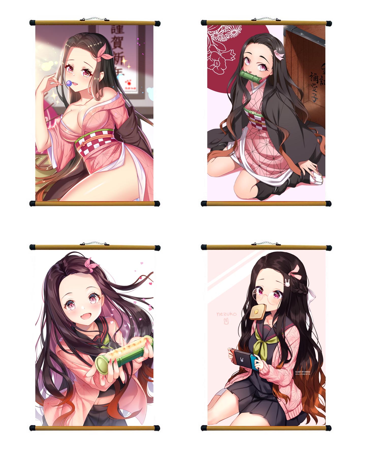 Tranh ảnh treo tường Kimetsu no Yaiba có khung nẹp 30CM X 42CM