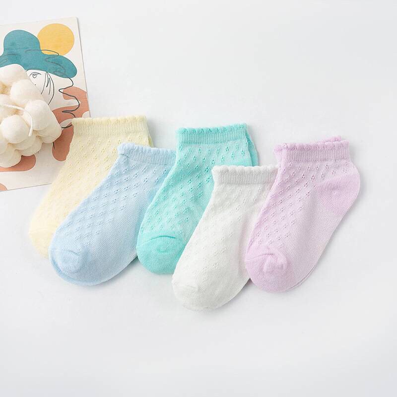 set 5 đôi Tất len lưới cho bé sơ sinh