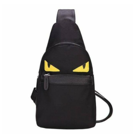 Túi Đeo Chéo, Túi Bao Tử Unisex  - Đen 2 Mắt