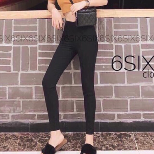 Quần thun legging nữ xuất khẩu cạp cao siêu co giãn