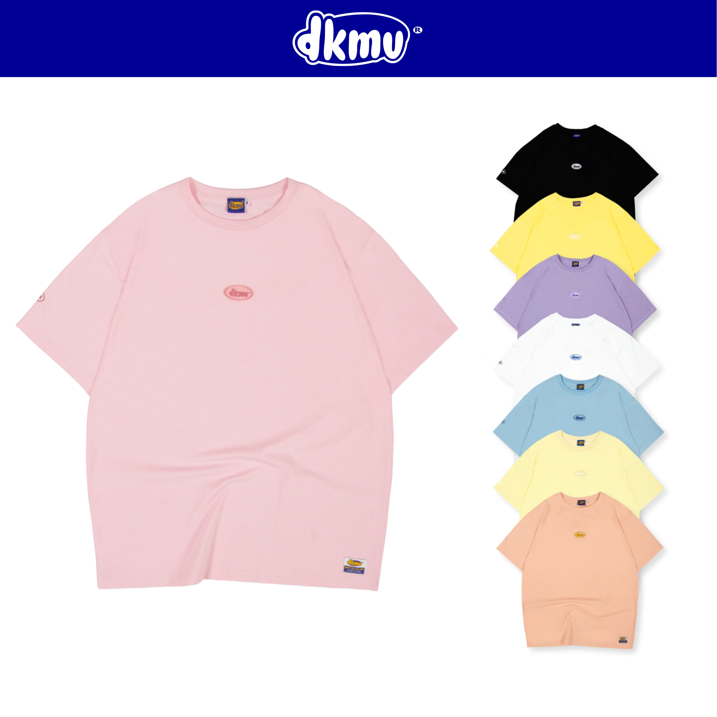 Áo thun nữ form rộng nhiều màu pastel DKMV Tee Basic Rubber Tag | K09-T1