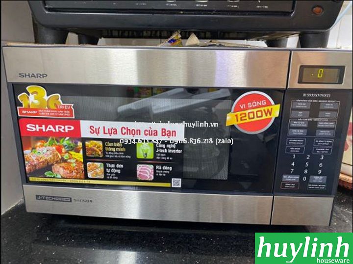 [Trả góp 0%]Lò vi sóng điện tử Sharp R-S933XVN-ST - 32 lít
