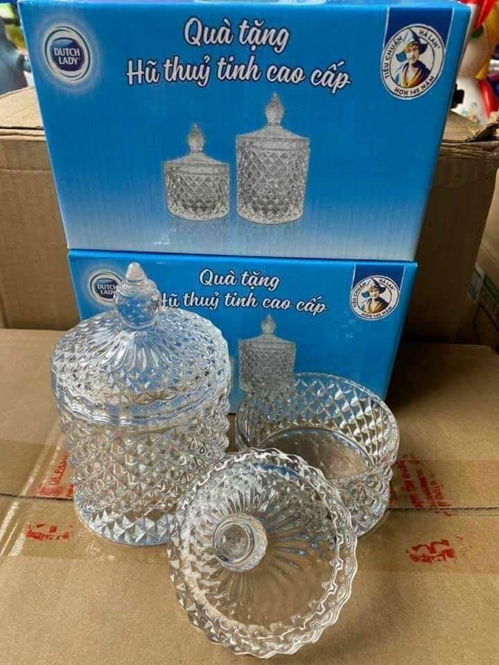 [HCM]HỘP 2 HỦ THUỶ TINH DUTCH LADY