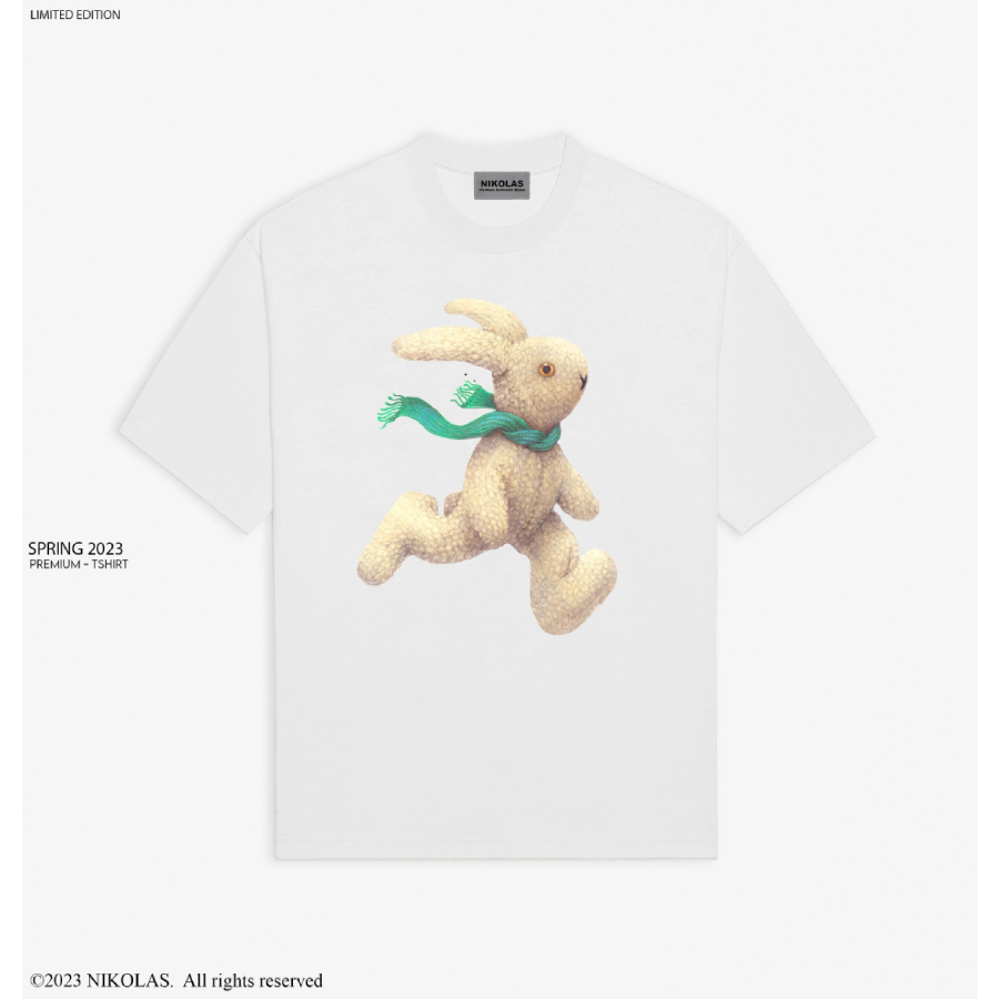 Áo thun Unisex Nikolas 100% Cotton RABBIT 2023 SEASSON