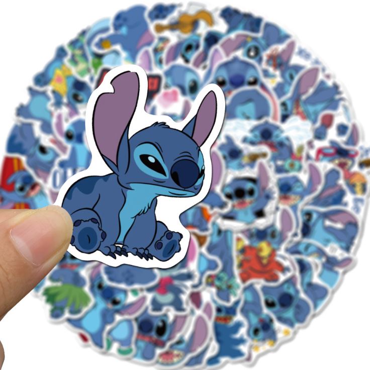 [HCM]Sticker HOẠT HÌNH ALOHA nhựa PVC không thấm nước dán nón bảo hiểm laptop điện thoại Vali xe Cực COOL #122