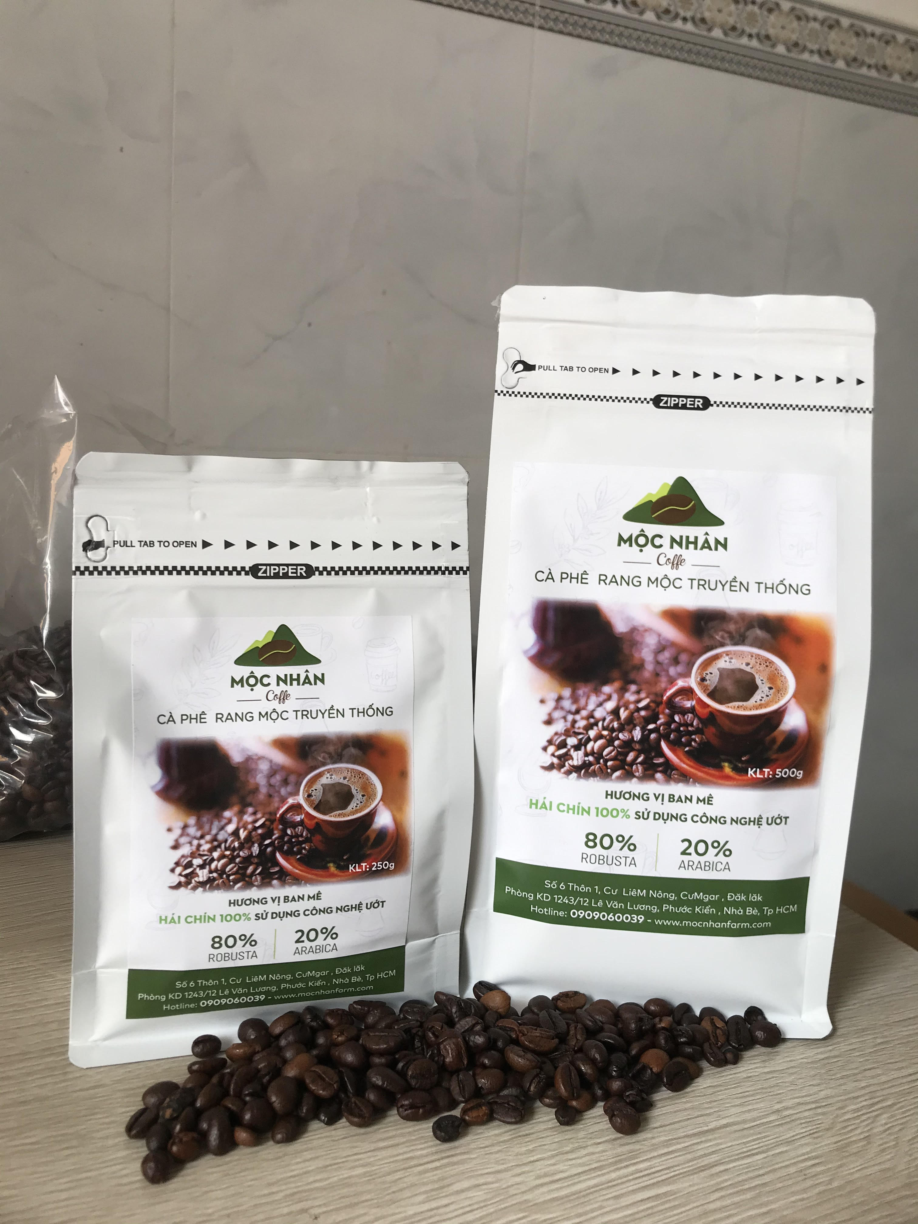 [HCM]CÀ PHÊ RANG MỘC > Nguyên Chất >  MỘC NHÂN  FARM - 250 gr ( xay Pha Phin )