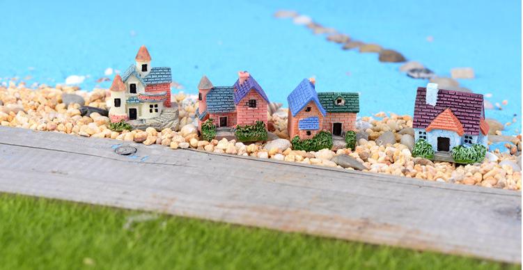 [HCM]Mô hình nhà biệt thự kiểu Italia trang trí tiểu cảnh thủy sinh terrarium chậu cây cảnh sen đá bánh kem