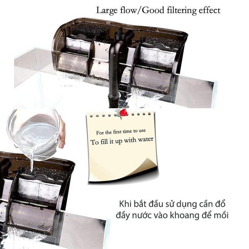 Máy bơm chìm lọc bể cá kiểu thác nước HBL701-8W