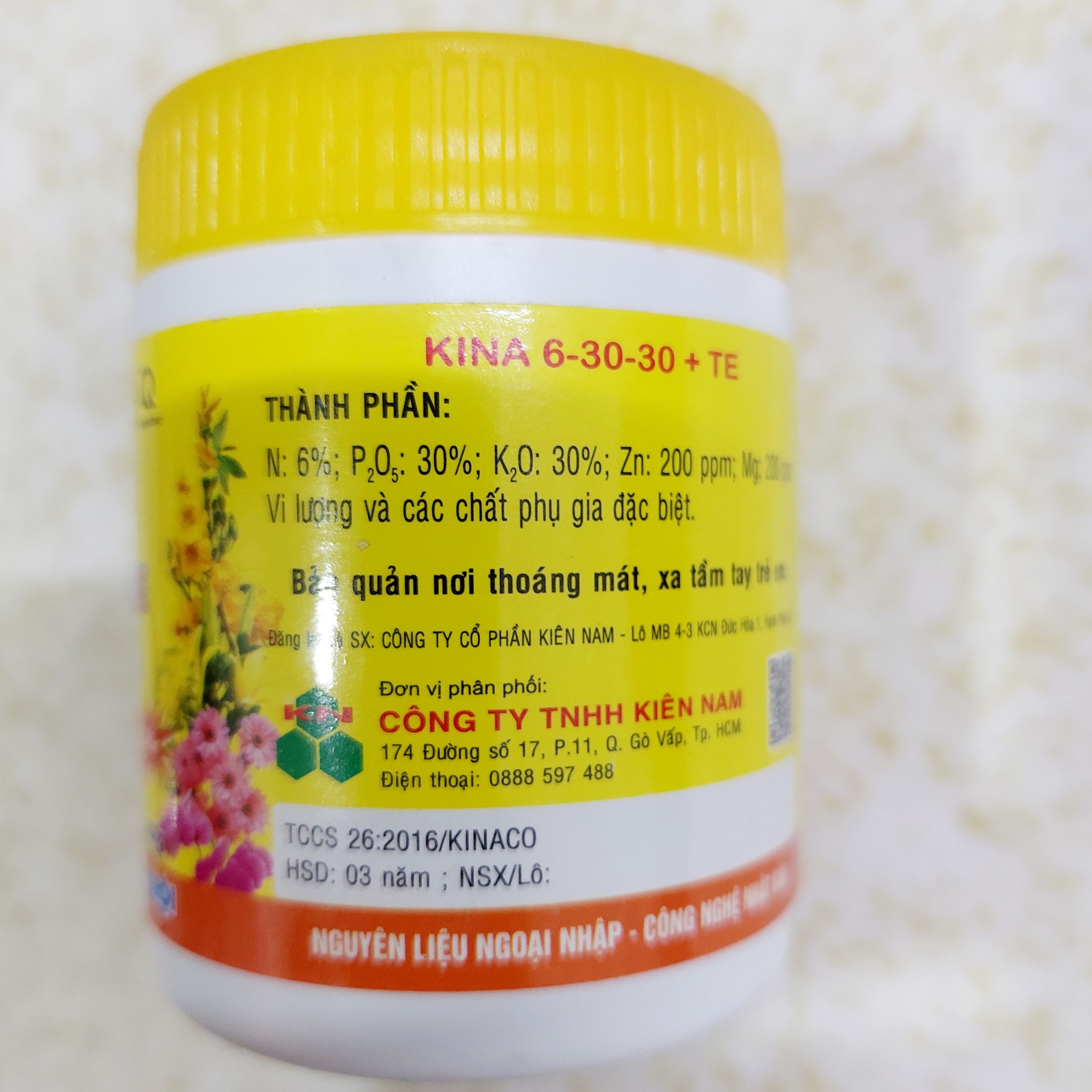 [HCM]Phân Bón Lá NPK KINA 6-30-30 + TE hũ 100gr