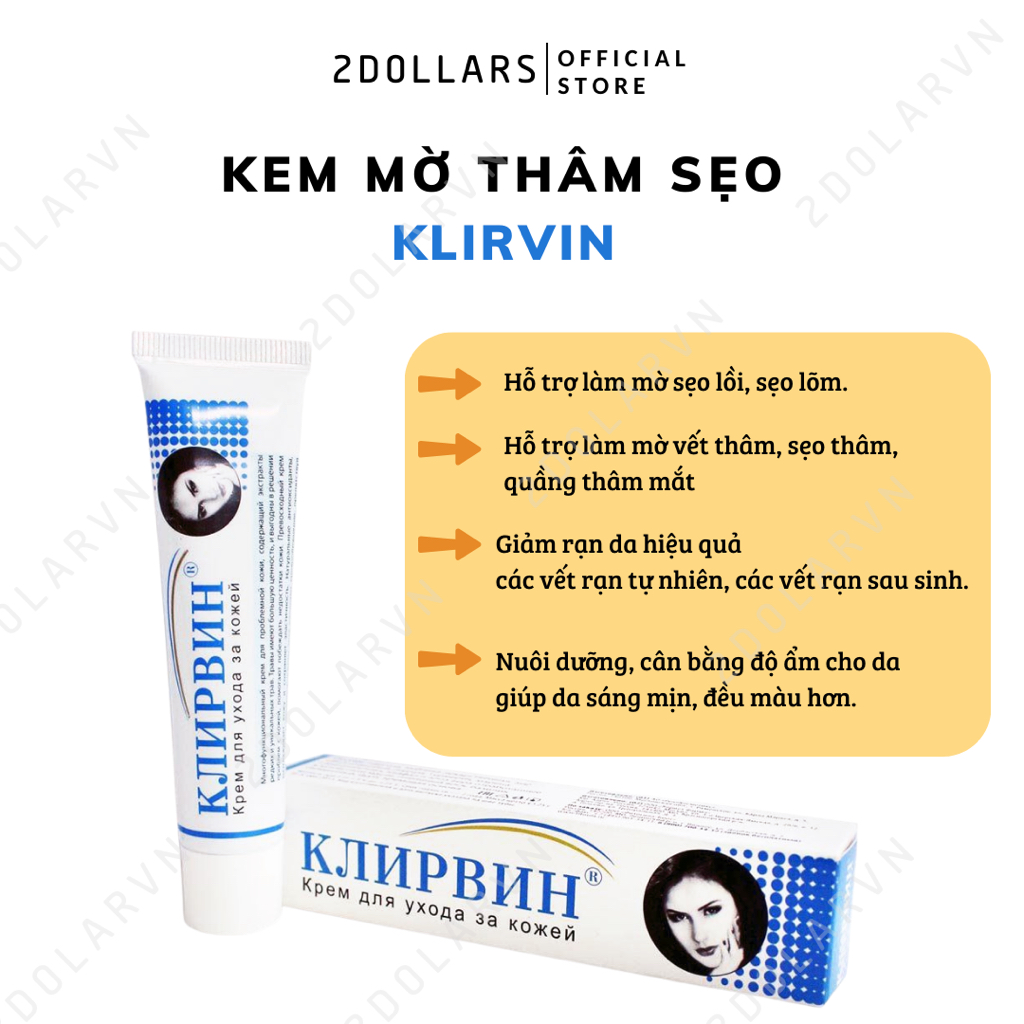 Kem Mờ Thâm Sẹo Klirvin Nga