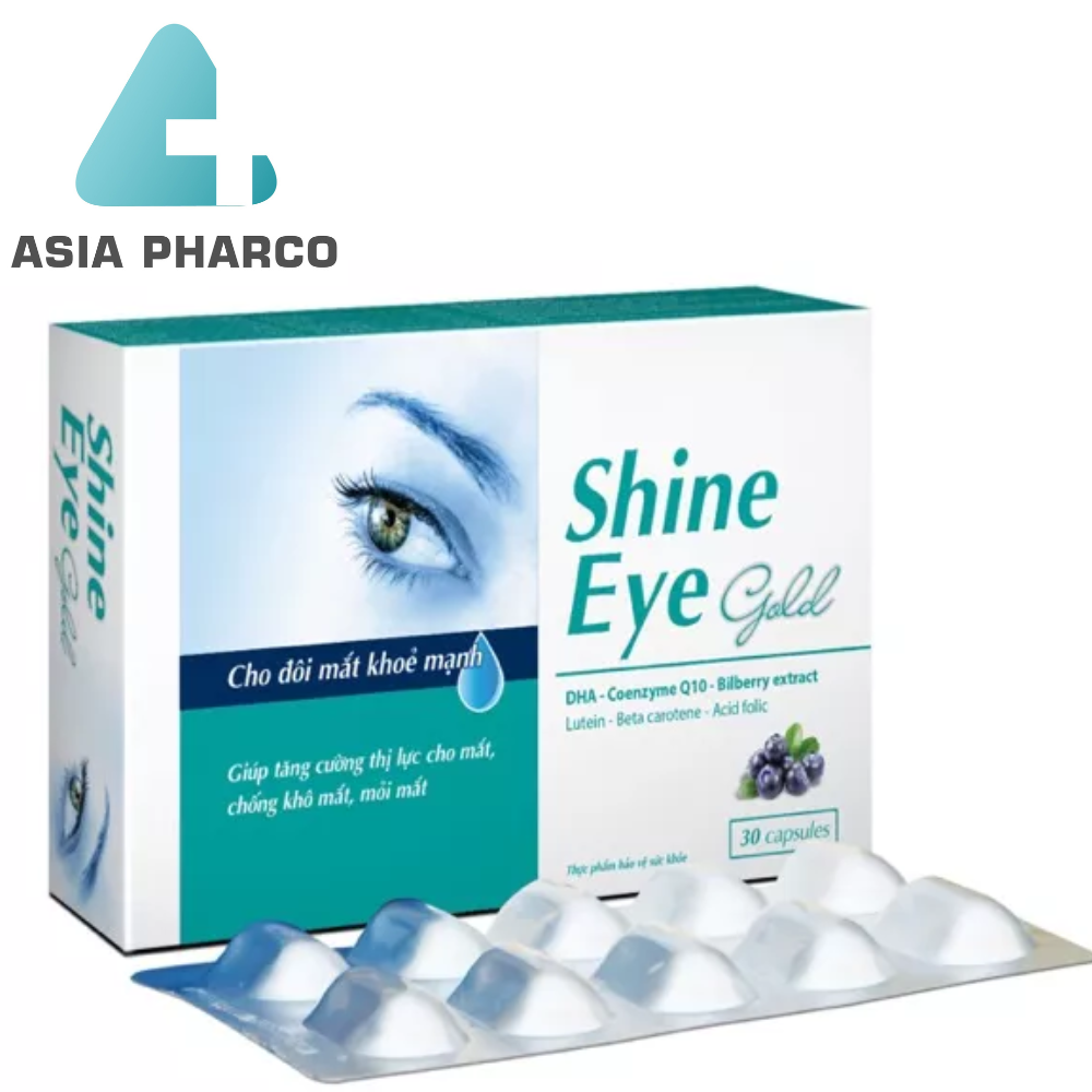 Shine eye gold cho đôi mắt khỏe mạnh. Giúp tăng cường thị lực cho mắt, chống khô mắt, mỏi mắt