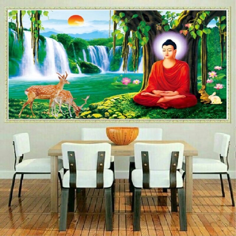 Tranh đính đá Phật Thích Ca LV416 kt 100x61cm