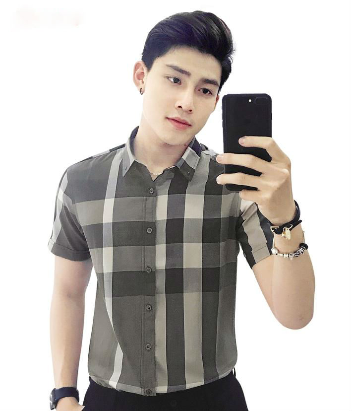 ÁO SƠ MI NAM CÔNG SỞ NGẮN TAY CARO BRB MẪU 02 CAO CẤP MỚI