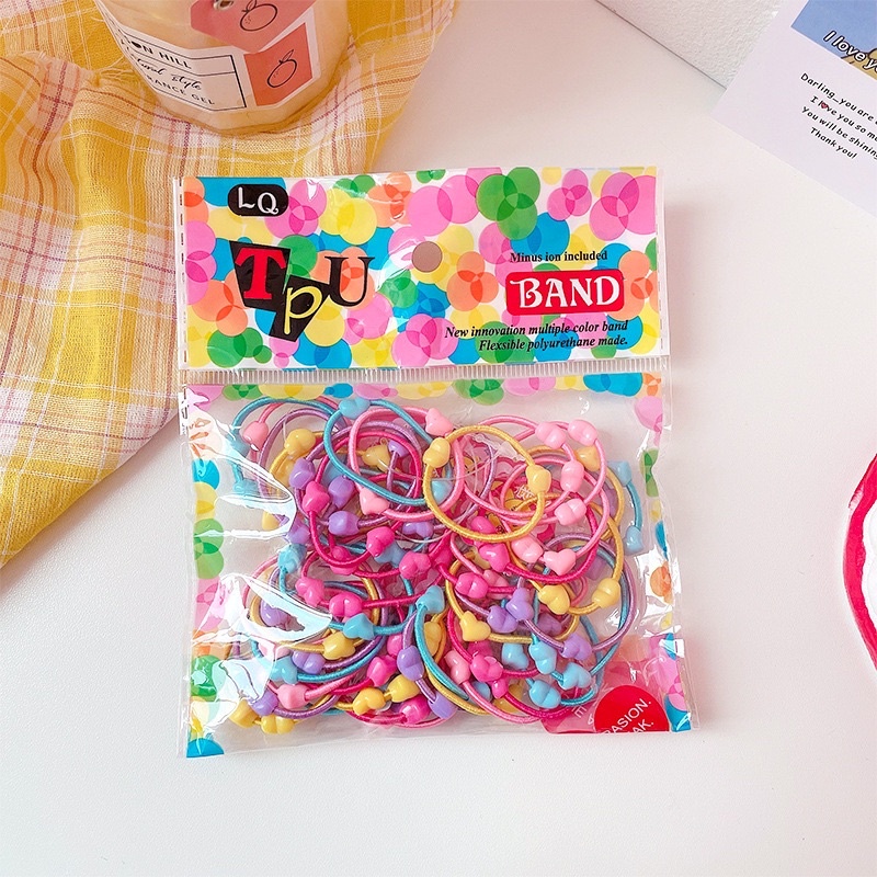 Combo 5 Dây cột tóc  đủ màu cho bé