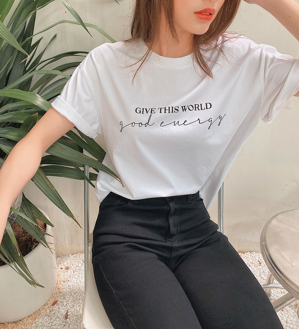 Áo thun tay ngắn Basic Good Energy Tee LUCETFASHION